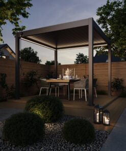 Ventaris Pergola Deluxe Plus 3x3m Anthrazit mit LED-Beleuchtung