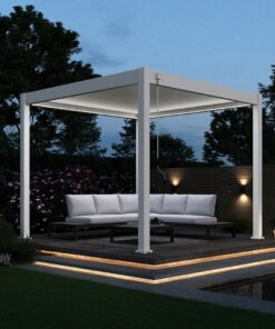 Ventaris Pergola Deluxe Plus 3x3m Weiss mit LED-Beleuchtung