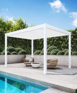 Ventaris Pergola Deluxe Plus 3x4m mit Lamellendach Weiss