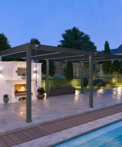 Ventaris Pergola Deluxe Plus 4x6m mit Lamellendach Anthrazit