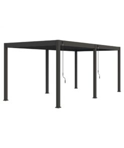 Weide Pergola Deluxe Plus 3.6x5.3m mit Lamellendach Anthrazit