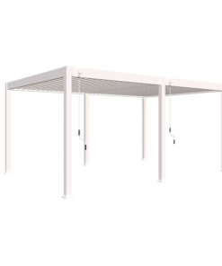 Weide Pergola Deluxe Plus 3.6x5.3m mit Lamellendach Weiss
