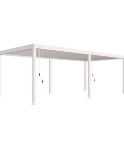 Weide Pergola Deluxe Plus 3.6x7.2m mit Lamellendach Weiss