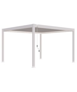Weide Pergola Deluxe Plus 4x4m mit Lamellendach Weiss