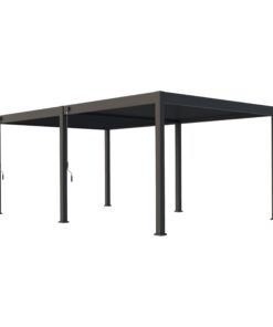 Weide Pergola Deluxe Plus 4x6m mit Lamellendach Anthrazit