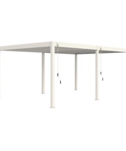 Weide Pergola Deluxe Plus 4x6m mit Lamellendach Weiss