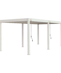 Weide Pergola Deluxe Plus 3x6m mit Lamellendach Weiss