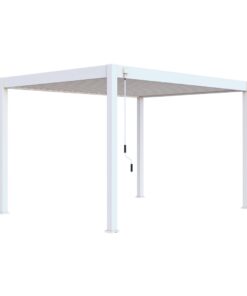Weide Pergola Deluxe Plus mit Lamellendach 3.6x4m Weiss