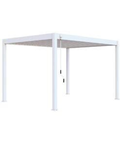 Weide Pergola Deluxe Plus 3x4m mit Lamellendach Weiss