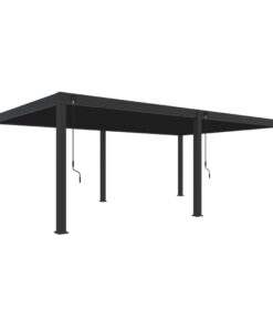 Weide Pergola Deluxe Plus 4x8m mit Lamellendach Anthrazit