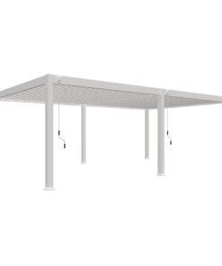 Weide Pergola Deluxe Plus 4x8m mit Lamellendach Weiss